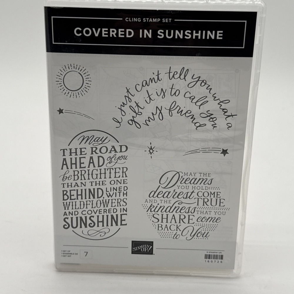 Stampin Up Covered In Sunshine Stamp Set RETIRED Positive Sunny Sentiments Dream